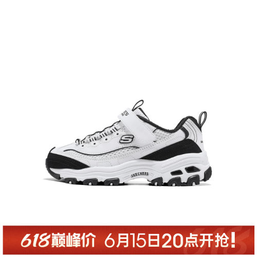 【TOP】SKECHERS斯凯奇大童鞋0DLITES运动休闲鞋405305L-WBK