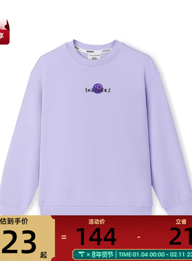 SKECHERS斯凯奇大童运动休闲套头衫卫衣L325K010-00EW