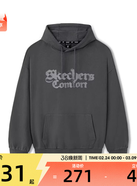 SKECHERS斯凯奇男女运动休闲套头衫卫衣L325U047-013P