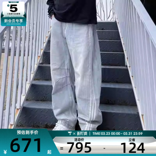 KG0200 休闲长裤 adidas阿迪达斯三叶草女子经典 水洗牛仔运动裤