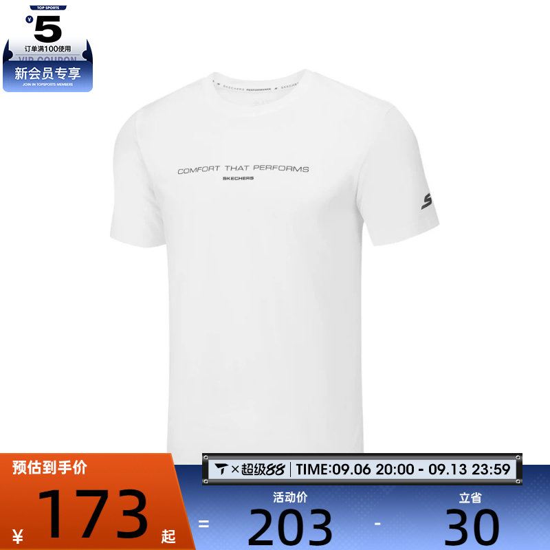 SKECHERS斯凯奇男子运动休闲短袖T恤P226M089-0019图片