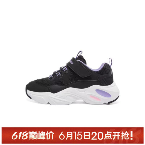 【TOP】SKECHERS斯凯奇大童鞋GIRLS DLITES运动休闲鞋303900L-BLK