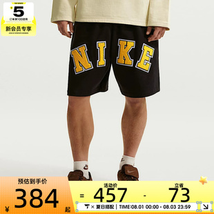 NIKE耐克男子大LOGO宽松休闲五分裤篮球训练短裤IF2236-010
