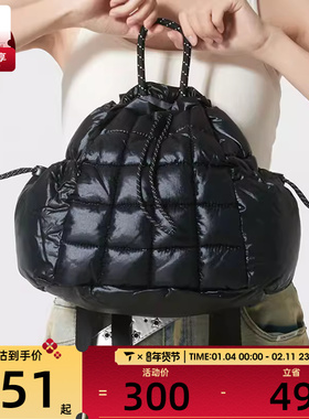 NIKE耐克男女 NSW PUFFLE 收纳百搭休闲背包手拎包HQ6693-010