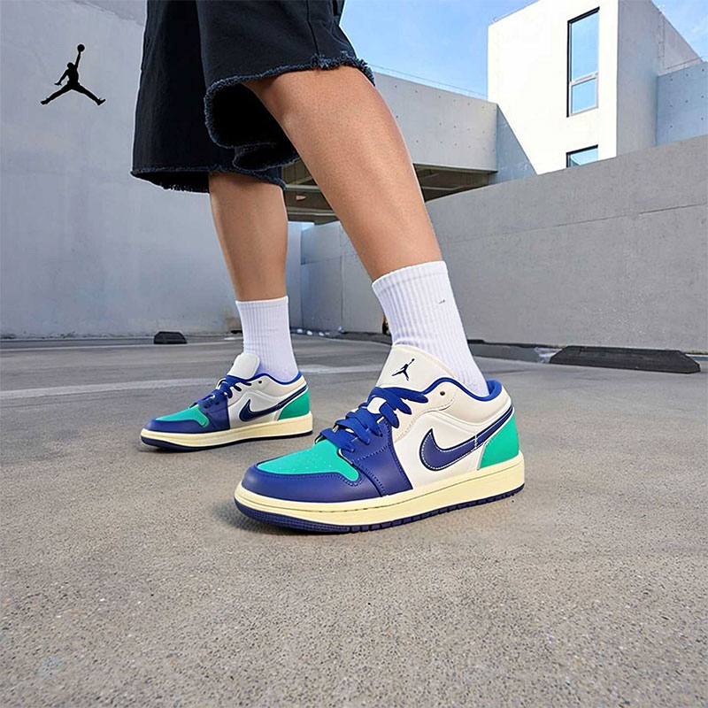 NIKE耐克男子JORDAN 1 AJ1板鞋复古低帮运动训练篮球鞋553558-147