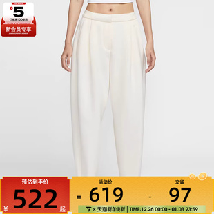 NIKE耐克女子刺绣小勾运动休闲宽松长裤 110 HV1965