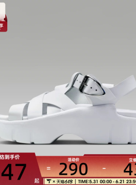 NIKE耐克女子JORDAN WILLOW增高厚底露趾凉拖运动凉鞋IB8841-100