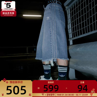 adidas阿迪达斯三叶草女子DENIM JORT运动休闲短裤KB5432