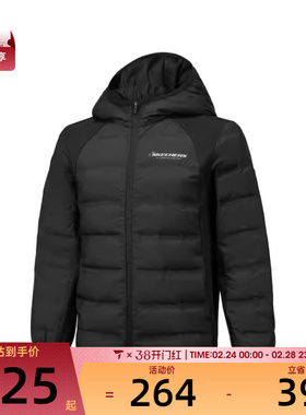 SKECHERS斯凯奇大童运动休闲羽绒服P425K045-0018