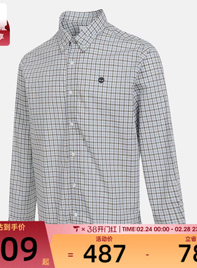 Timberland添柏岚男子Gingham运动休闲长袖衬衫A6N23-EYN