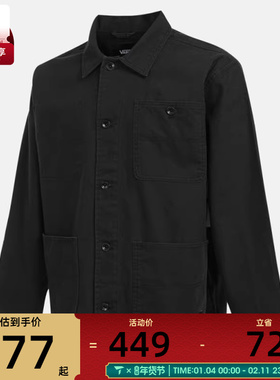 VANS范斯男子Drill Chore Canvas运动夹克外套VN000KV1BLK