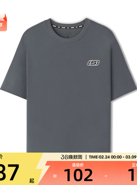 SKECHERS斯凯奇男女运动休闲短袖T恤L225U200-013P