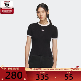 adidas阿迪达斯三叶草女子运动休闲短袖T恤KS6110