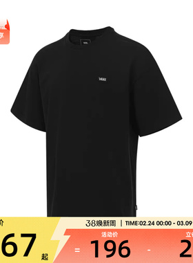 VANS范斯男子SMALL VANS L运动休闲短袖T恤VN000NW0BLK