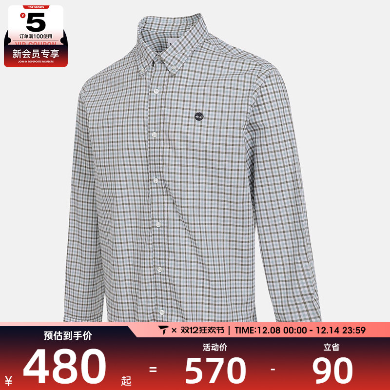 Timberland添柏岚男子Gingham运动休闲长袖衬衫A6N23-EYN