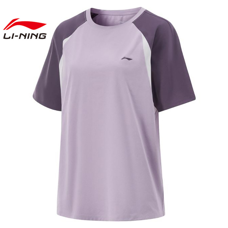 LI-NING李宁女子运动休闲短袖T恤ATSV132-6