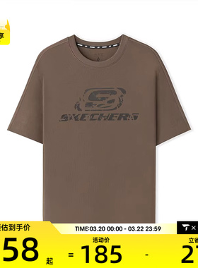 SKECHERS斯凯奇男女运动休闲短袖T恤L225U058-05HT