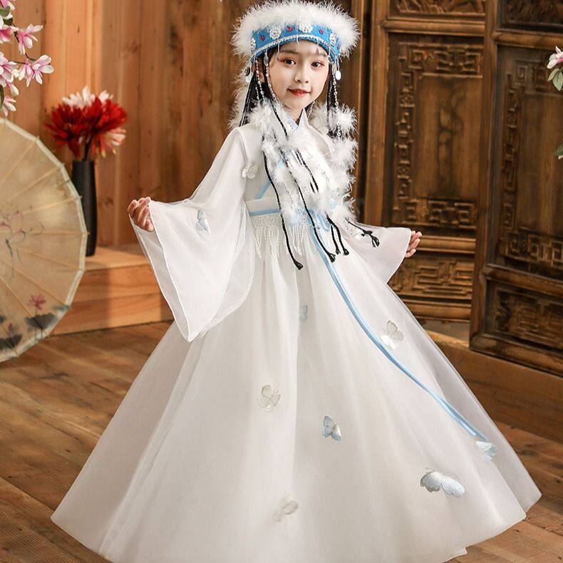 香妃同款衣服儿童含香古装汉服夏秋季女童轻纱薄款古风超仙连衣裙