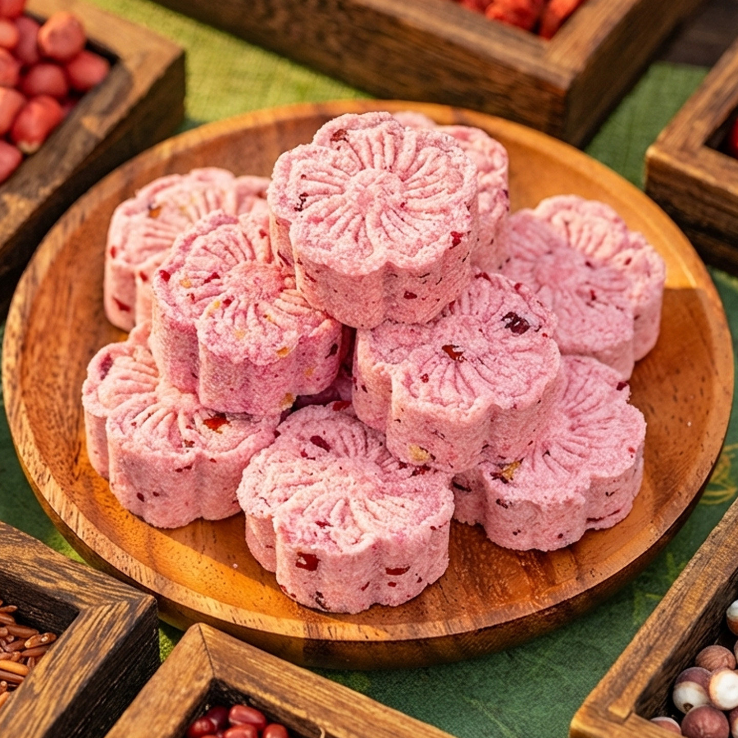 杨先生五红樱花糕点心软糯香甜早餐健康代餐芡实糕八珍糕点心零食