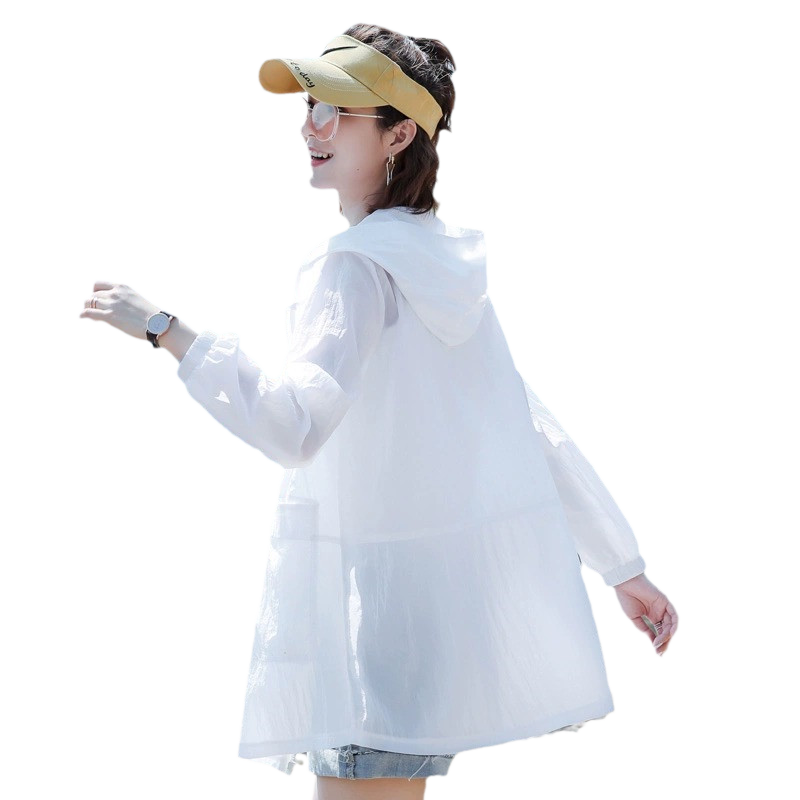 白色防晒衣女夏季长袖洋气防晒服