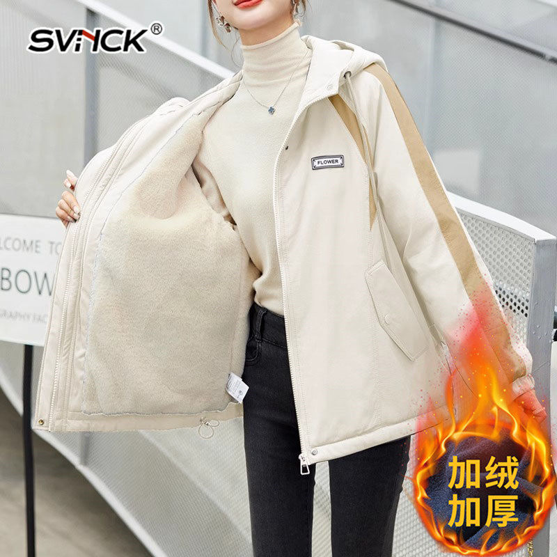 派克服女士棉服短款2025秋冬季新款简约休闲加绒加厚工装棉衣外套,女装/女士精品,短外套,淘宝优惠券,粉丝福利购,淘宝优惠卷