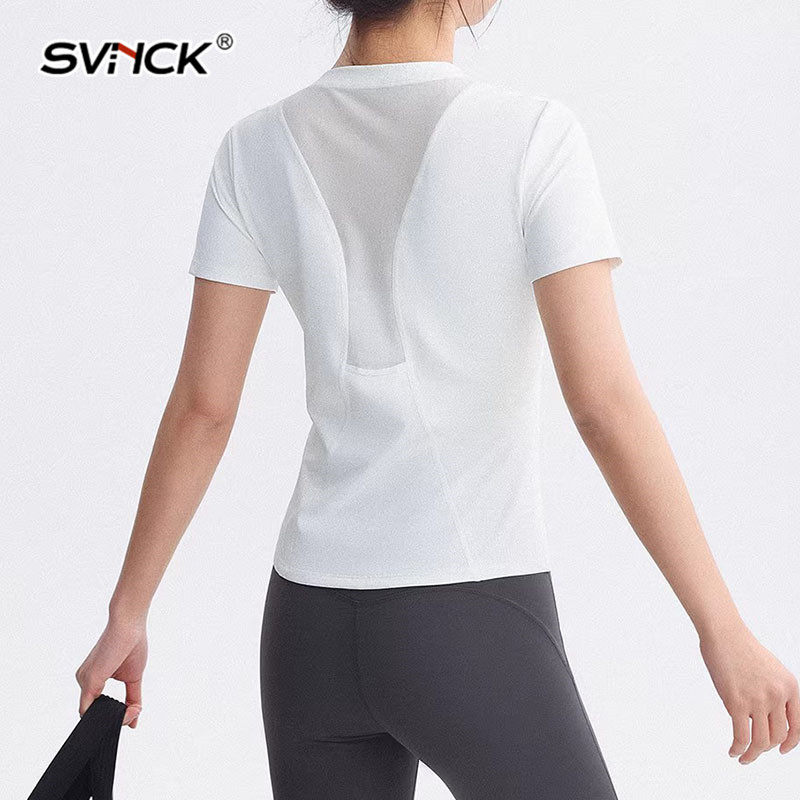 白色运动服女短袖T恤修身显瘦健身上衣速干透气训练跑步瑜伽弹力