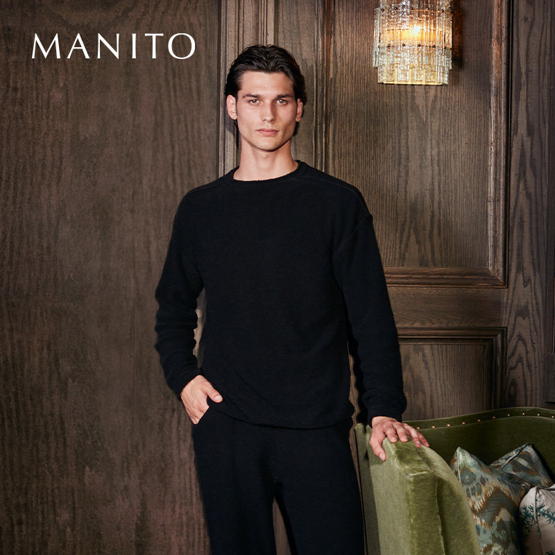 MANITO/曼尼陀Teddy男士针织圆领套装 家居服两件套可外穿,女士内衣/男士内衣/家居服,睡衣/家居服套装,淘宝优惠券,粉丝福利购,淘宝优惠卷