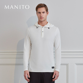 莫代尔桑蚕丝内衣长袖 帽衫 曼尼陀Athletic男士 MANITO