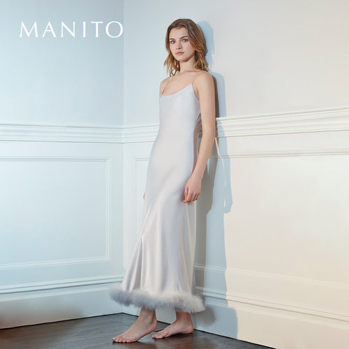 manito曼尼陀吊带蚕丝家居服