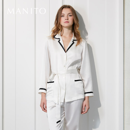 manito时尚可外穿秋冬真丝睡衣