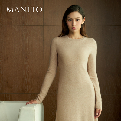 MANITO/曼尼陀Wunder 山羊绒桑蚕丝女士针织连衣裙家居服