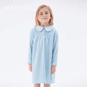 儿童真丝睡裙桑蚕丝长袖 MANITO 曼尼陀Ripple 连衣裙甜美可爱
