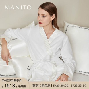 曼尼陀Neutral MANITO Silk Terry宽松睡袍真丝桑蚕丝春夏季