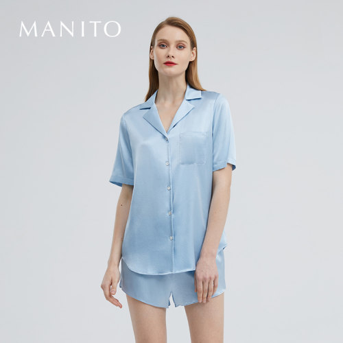 manito曼尼陀式短裤真丝睡衣
