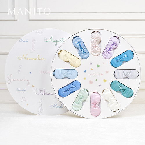 MANITO/曼尼陀 Lune桑蚕丝十二月份眼罩礼盒桑蚕丝亲肤旅途休息