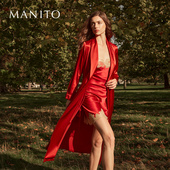 MANITO 曼尼陀Wedding真丝长睡袍新娘伴娘桑蚕丝晨袍