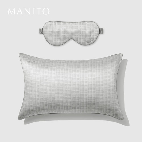MANITO/曼尼陀 New Tropical树影睡眠礼盒印花格子枕套眼罩礼盒