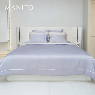 MANITO 100%桑蚕丝家居床上四件套 曼尼陀Fluora床单床笠四件套