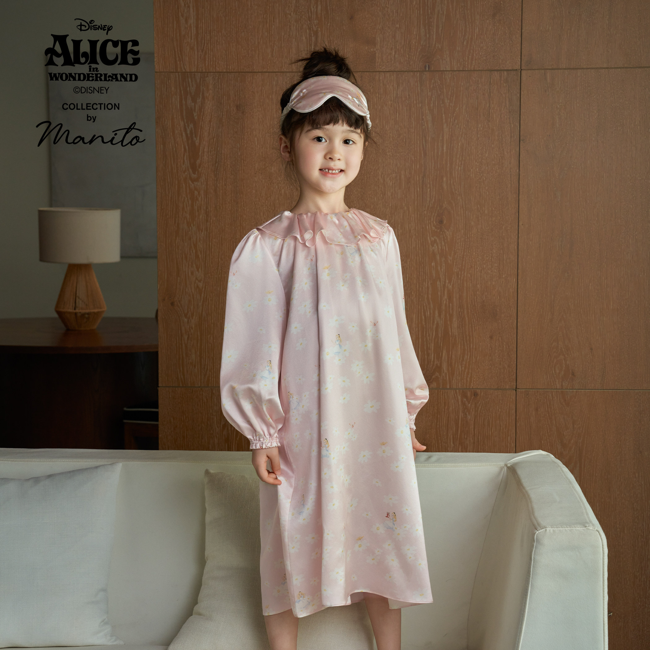 MANITO迪士尼爱丽丝合作系列  Daisy 桑蚕丝儿童连衣裙睡裙22姆米,童装/婴儿装/亲子装,家居裙/睡裙,淘宝优惠券,粉丝福利购,淘宝优惠卷