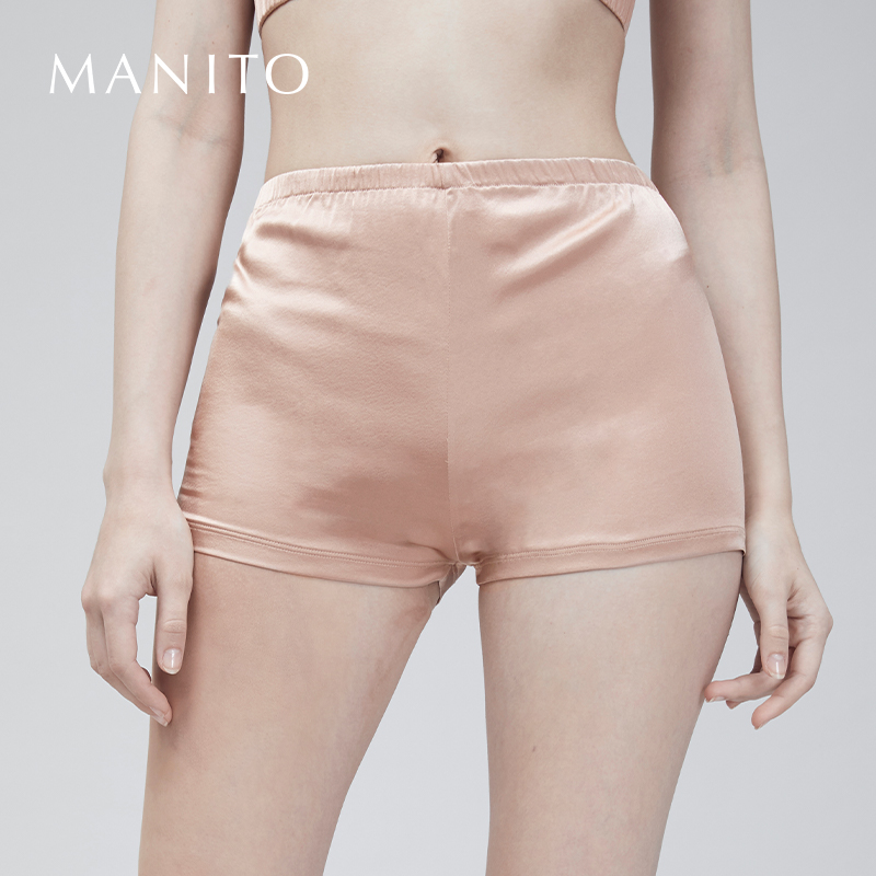 MANITO/曼尼陀真丝打底裤短裤蚕丝睡裤家居服高端打底短裤安全裤