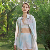 MANITO 曼尼陀真丝上衣女真丝桑蚕丝睡衣真丝家居服