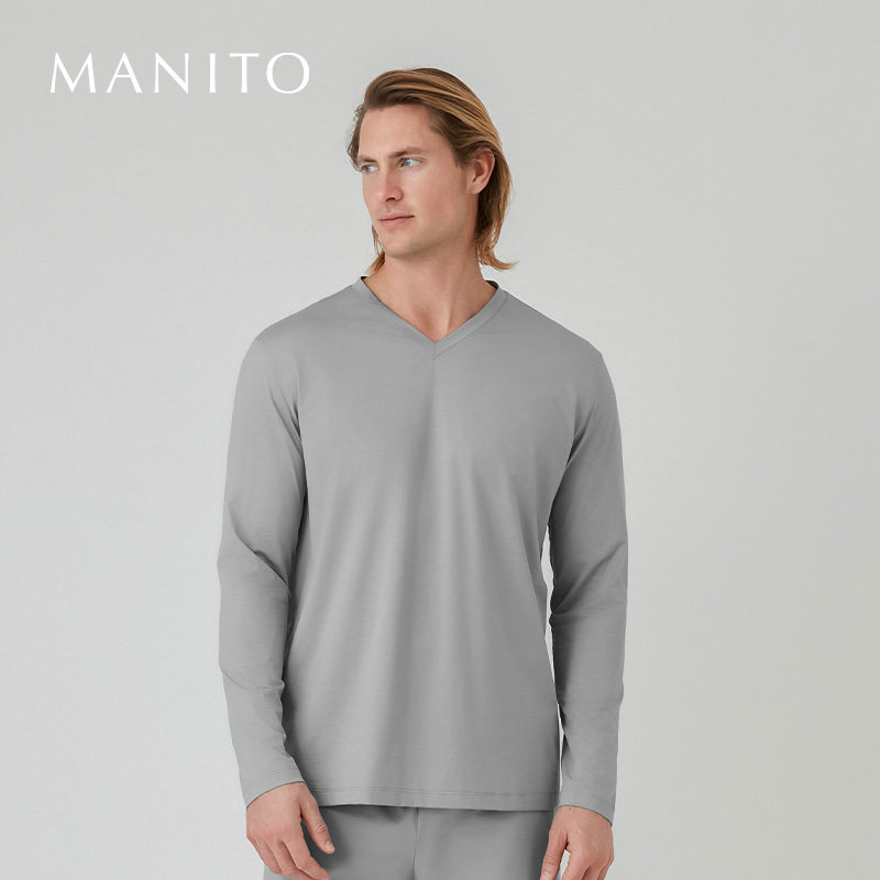 manito桑蚕丝丝绵亲肤透气长袖