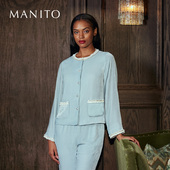 MANITO 曼尼陀Charlotte女士丝绒套装 家居服可外穿优雅赫本风