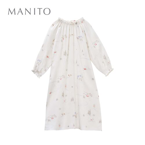 MANITO/曼尼陀 Snow Puppy 婴童桑蚕丝睡裙真丝家居服
