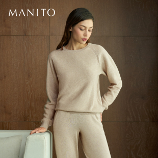 MANITO 桑蚕丝绵羊毛山羊绒针织家居服 曼尼陀Terra女士针织套装