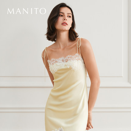 MANITO/曼尼陀Windy 经典蕾丝吊带裙复古优雅睡裙