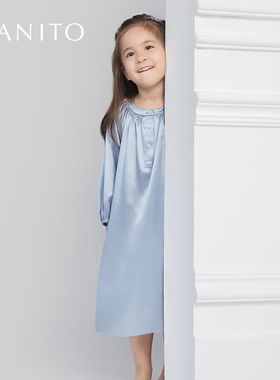 MANITO/曼尼陀Gloria睡裙婴儿儿童真丝睡裙睡衣