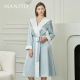 MANITO 曼尼陀Calla女士连帽睡袍桑蚕丝奢华浴袍家居服