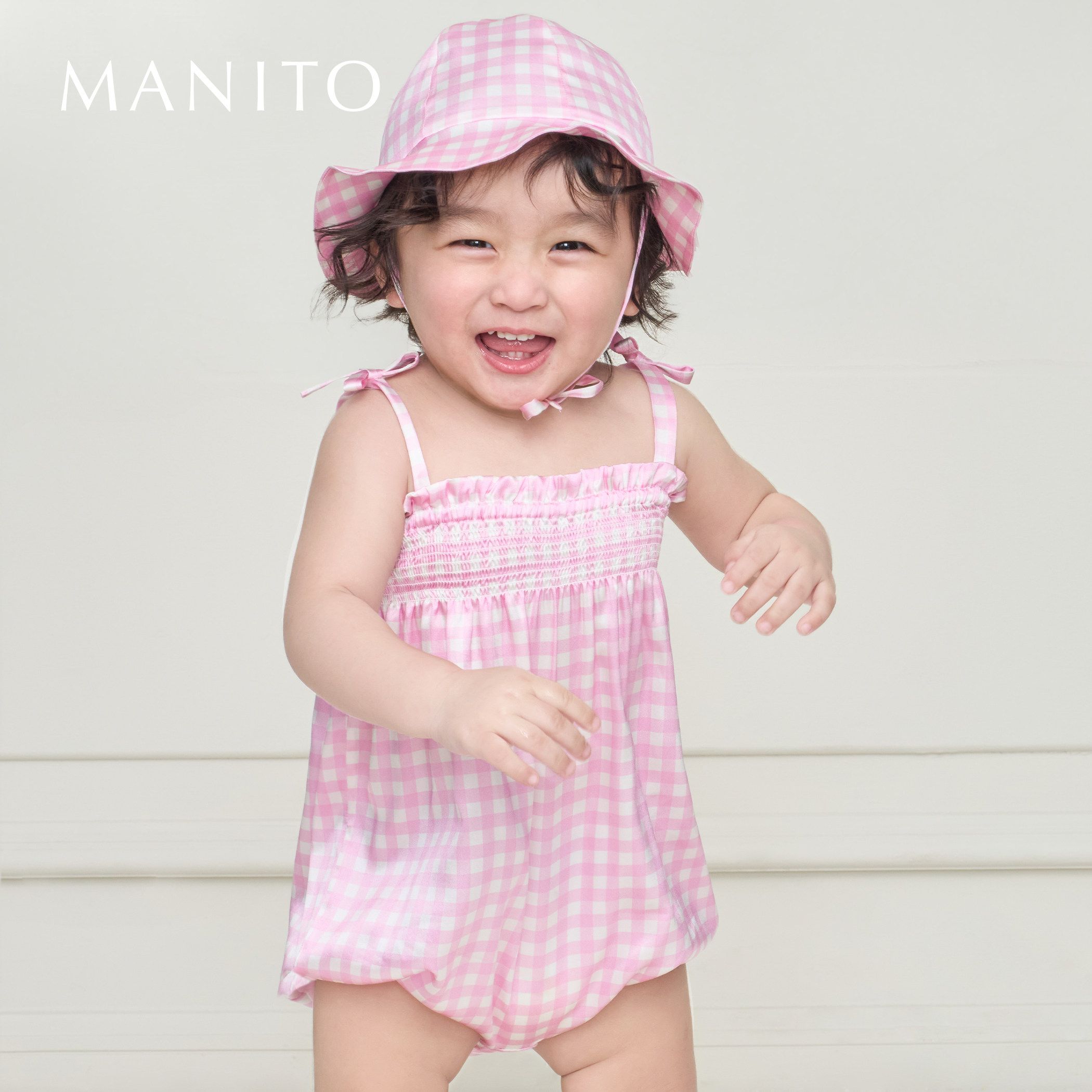 MANITO/曼尼陀 Blooming 婴儿吊带蝴蝶结连体衣套装