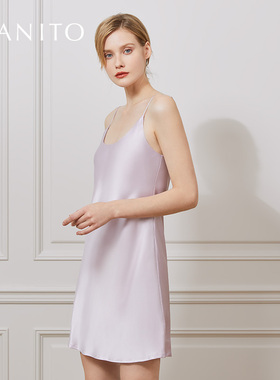 MANITO/曼尼陀Basal 圆领吊带睡裙真丝家居服